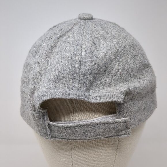 Unbranded Strapback Hat Gray One Size Adjustable 6 Panel Blank Wool - Picture 5 of 8